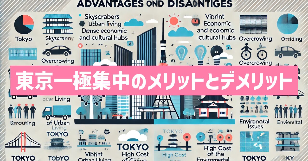 東京一極集中のメリットとデメリットとは？影響と解決策を考える